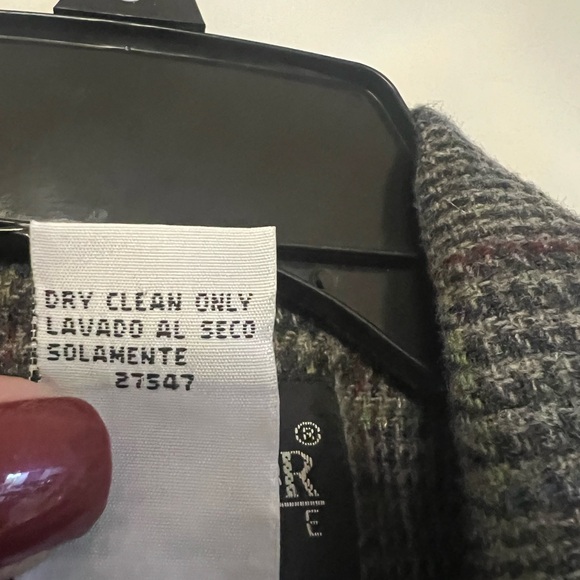 Sag Harbor Petite Vintage Women’s Wool Houndstooth long Line Blazer 14P Academia - Picture 6 of 12